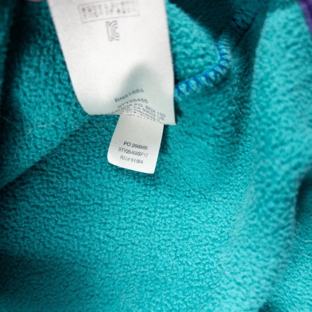 Patagonia Snap T Synchilla Fleece Pullover Mens S Teal Blue Purple Rare Retro - Picture 9 of 10